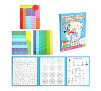 Magnetic Fraction Book | Math Manipulatives | Magnetic Fraction Tiles and Circles Set,for Classroom Elementary School Travel Teaching