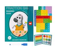 Magnetic Fraction Book - STEM Math Teaching Magnetic Fraction Manipulatives,Early Childhood Education Tool for Kids Boys Child Primary School