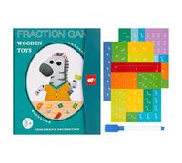 Magnetic Fraction Book - STEM Math Teaching Manipulatives, Multifunctional Fraction Demonstration Tool, Elementary Primary Learning Resource, Magnetic Tiles Set Kit Box | For Boys Girls Students