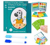 Magnetic Fraction Demonstration Book, 1 Set Math Teaching Aid, Magnetic Fraction Disc Set, Magnetic Fraction Tiles & Fraction Circles, Learning Mathematics Manipulatives (2PCS)