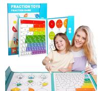 Magnetic Fraction Demonstration Book,2026 Montessori Magnetic Book Fraction Puzzle,Fraction Tiles Magnets Learning Set,Multifunctional Teaching Tool For Boys Girls (1SET)
