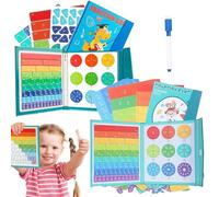 Magnetic Fraction Demonstration Book, Durable Magnetic Fractions Puzzle Book for Kids, Fraction Magnet Learning Toy for Classroom, Homeschool & Teacher Supplies (23)