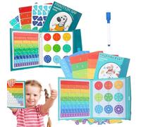 Magnetic Fraction Demonstration Book, Durable Magnetic Fractions Puzzle Book for Kids, Fraction Magnet Learning Toy for Classroom, Homeschool & Teacher Supplies (12)