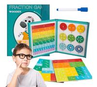 Magnetic Fraction Demonstration Book, Educational Highly Magnetic Fraction Book Educational Puzzle, Math Manipulatives For Elementary School,Educational Puzzles For Kids
