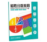 Magnetic Fraction Demonstration Book Educational Magnetic Fraction Tiles Puzzle Learning Math Manipulatives for Kids 3+