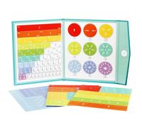 Magnetic Fraction Demonstration Book for Boys Child Primary School(rabbit)