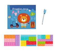 Magnetic Fraction Demonstration Book for Kids Learning, Math Manipulatives Set with Fraction Tiles & Magnets, Educational Fraction Games for Elementary, Teaching Aid for Classroom Homeschool