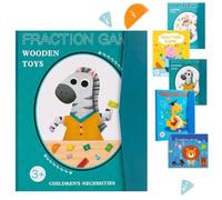 Magnetic Fraction Demonstration Book for Kids Learning, STEM Math Manipulatives Set with Fraction Tiles & Magnets, Educational Fraction Games for Elementary, Teaching Aid for Classroom Homeschool