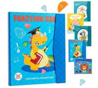 Magnetic Fraction Demonstration Book for Kids Learning, STEM Math Manipulatives Set with Fraction Tiles & Magnets, Educational Fraction Games for Elementary, Teaching Aid for Classroom Homeschool