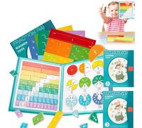 Magnetic Fraction Demonstration Book,fraction learning building block set, Magnetic Fractions Tiles Disc Set for Kids, for Elementary School Early Math Manipulatives Learning Skills (2pcs)