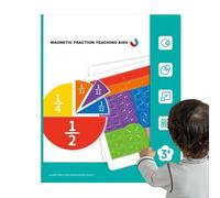 Magnetic Fraction Demonstration Book - Interactive Educational - Fraction Magnet Kids Learning Toys | for Boys Girls Teacher Students Classroom Play Birthday Holiday
