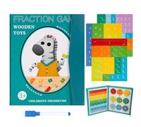 Magnetic Fraction Demonstration Book, Magnetic Fraction Tiles & Fractions Circles, 1 Set Math Teaching Aid, Educational Puzzle, Math Counting Board, Learning Mathematics Manipulatives(C)