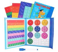 Magnetic Fraction Demonstration Book, Magnetic Fraction Tiles & Fractions Circles, 1 Set Math Teaching Aid, Educational Puzzle, Math Counting Board, Learning Mathematics Manipulatives(B)