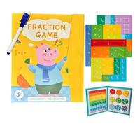 Magnetic Fraction Demonstration Book, Magnetic Fraction Tiles & Fractions Circles, 1 Set Math Teaching Aid, Educational Puzzle, Math Counting Board, Learning Mathematics Manipulatives(D)