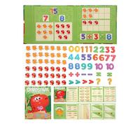 Magnetic Fraction Demonstration Book, Magnetic Fraction Tiles, Magnetics Fractions Disc Set, Math Puzzle Learning Building Block Set, Early Math Manipulatives Learning Skill for Elementary School (#B)