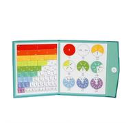 Magnetic Fraction Demonstration Book, Magnetic Fraction Tiles Manipulatives, Montessori Arithmetic Math Puzzle Learning Building Block Set, Score Disk Demonstrator Educational Toys for Kids