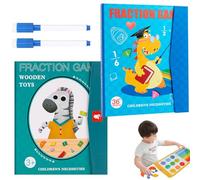 Magnetic Fraction Demonstration Book, Magnetic Fractions for Kids, Fraction Tiles & Fraction Circles Disk Set, Math Manipulatives for Elementary School Early Math Skills Educational Puzzle(2pcs c)