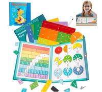 Magnetic Fraction Demonstration Book, Magnetic Fractions for Kids, Maths Set Primary School, Educational Learning Toys, Suitable for Home Learning & Classroom Use (1PC-C)