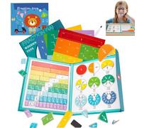 Magnetic Fraction Demonstration Book, Magnetic Fractions for Kids, Maths Set Primary School, Educational Learning Toys, Suitable for Home Learning & Classroom Use (1PC-A)
