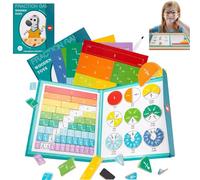 Magnetic Fraction Demonstration Book, Magnetic Fractions for Kids, Maths Set Primary School, Educational Learning Toys, Suitable for Home Learning & Classroom Use (1PC-B)