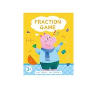 Magnetic Fraction Demonstration Book,Math Manipulatives Set with Fraction Tiles & Magnets,Fractions Manipulatives Montessori Learning Toys for Kids Students Homeschool Supplies (Hippopotamus)