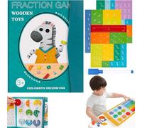 Magnetic Fraction Demonstration Book,Math Teaching Aid Set with Fraction Tiles & Magnets,Fraction Learning Building Block Set,Educational Highly Magnetic Fraction,Teaching Aid for Classroom Homeschool