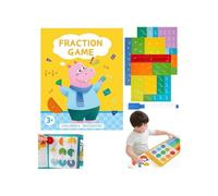 Magnetic Fraction Demonstration Book,Math Teaching Aid Set with Fraction Tiles & Magnets,Fraction Learning Building Block Set,Educational Highly Magnetic Fraction,Teaching Aid for Classroom Homeschool
