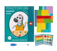Magnetic Fraction Demonstration Book - Stem Magnetic Math Master Set with Fraction Tiles, Fraction Demonstration Book for Classroom Homeschool Fraction Games (Green)