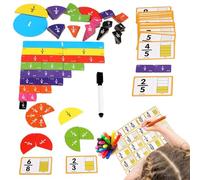 Magnetic Fraction Disc - Educational Math Manipulatives, Hands-On Learning Tool | Visual Fraction Tiles for Addition Subtraction Practice Classroom Home Preschool Elementary Group Activity Ages 3+ Boy