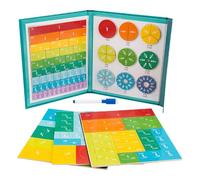 Magnetic Fraction Disc Set, Magnetic Fraction Demonstration Book, Magneticfraction Educational Puzzle, Magnetics Fractions Tiles for Elementary School, Learning Building Block Set