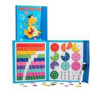 Magnetic Fraction Educational Puzzle, 102 Pcs Magnetic Fraction Puzzle for Kids, Magnetic Fraction Tiles & Fraction Circles, Fractions Manipulatives Learning Games for Elementary School