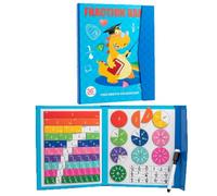 Magnetic Fraction Educational Puzzle, 110 Pcs Magnetic Fraction Puzzle for Elementary School, Fraction Circles Set, Fractions Manipulatives Learning Games, Toys for Kids Students Homeschool Supplies