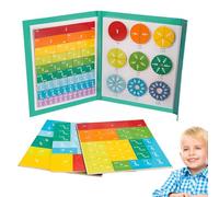 Magnetic Fraction Educational Puzzle,Educational Fraction Tiles Circles Puzzle - Math Learning Homeschool Supplies, Comprehensive