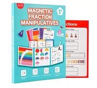 Magnetic Fraction Educational Puzzle, Educational Math Magnetic Fraction Tiles & Fraction Circles Set, Math Learning Manipulatives Montessori Learning Toys for Maths Skills Preschool (A-1)