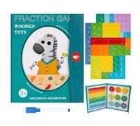 Magnetic Fraction Educational Puzzle, Magnetic Fraction Tiles & Circles Puzzle - Educational Math Fraction Manipulatives Puzzle - Magnetic Score Disk Demonstrator, Elementary School Teaching Aids (C)