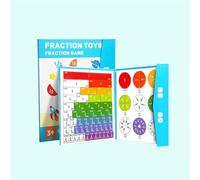 Magnetic Fraction Educational Puzzle, Magnetic Fraction Tiles & Fraction Circles Set, Math Manipulatives for Elementary School, Montessori Fraction Manipulatives Learning Toys for Kids