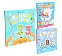 Magnetic Fraction Learning Book, Math Educational Manipulatives, Interactive Puzzle for Understanding Fractions, Portable Magnetic Fraction, Book Visual, Learning Tool for Elementary Students