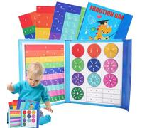 Magnetic Fraction Plates - 8.66 * 7.09 Infraction Stacks, Magnetic Fraction Plates & Circles - Mathematical Manipulations for Primary School - Fraction Strips & Stacks