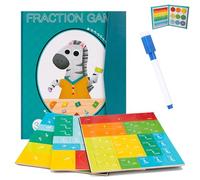 Magnetic Fraction Playbook, Interactive Educational Puzzle, Fraction Tiles & Fractions Circles Disk Set for Practice Group (1pc)