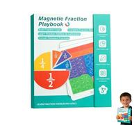 Magnetic Fraction Playbook, Magnetic Fraction Educational Puzzle With Fractions Squares And Circles,Supporting Hands-On Skills And Core Math Foundations, Math Manipulatives Learning Toys