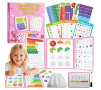 Magnetic Fraction Puzzle,Kids Magnetic Fraction Book Set with Board