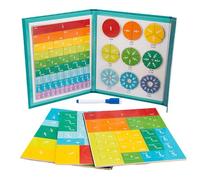 Magnetic Fraction Puzzle - Paper Lime Tree 18 x 22 cm, Fraction Puzzle Manipulative, Practical Learning Tool, Interactive Math Manipulative | Classroom Home Study for Elementary Students