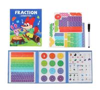 Magnetic Fraction Tiles Early Learning Toys | Math Learning Manipulatives for Home Travel Party Classroom Car Trip Playroom Boys Girls Homeschooling Family Nights Holiday