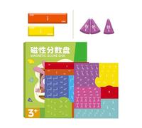 Magnetic Fraction Tiles for Kids | Magnet Fraction Puzzle | Score Learning Puzzle Toys for Classroom Small Group Instruction Summer Programs Family Nights School Homeschooling Boys Girls