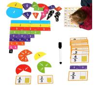 Magnetic Fraction Tiles | Fraction Manipulatives Class Set | Learning Toy for Boys Kids Ages 3+ Preschool Elementary School Home Lessons Practice Classroom Group