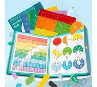Magnetic Fraction Tiles, Magnetic Fraction Educational Puzzle, Maths Manipulatives Fractions, Circles Fraction Set, Rainbow Tiles Fraction Strips, Arithmetic Learning Educational Toys