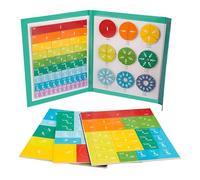 Magnetic Fraction Tiles, Manipulatives Fraction Educational Puzzle Tiles, Math Manipulatives For Elementary School for Kids Students - 18x22cm