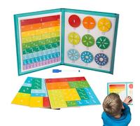 Magnetic Fraction Tiles,STEM Math Teaching Magnetic Fraction Manipulatives | Multifunctional Math Manipulatives for Primary Elementary School Kids Boys Girls