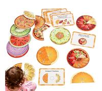 Magnetic Fractional Cards - Mathematical Game of Parent-Child Interaction - Set of Magnetic Fraction Manipulatives - for Kindergarten and Elementary Schools, Students and Preschool Children