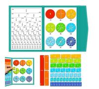 Magnetic Fractions Book, Math Skills Teaching Aids, Learning Toy with Travel Feature, Math Manipulatives Pages, Fraction Workbook with Interactive Design, Learning Activity for Classroom and Home